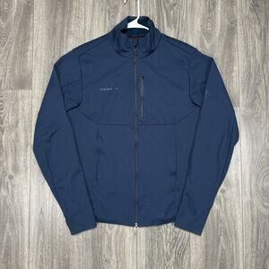 Mammut Men’s Gore Windstopper Softshell Jacket Blue Size Medium Gorpcore Hiking